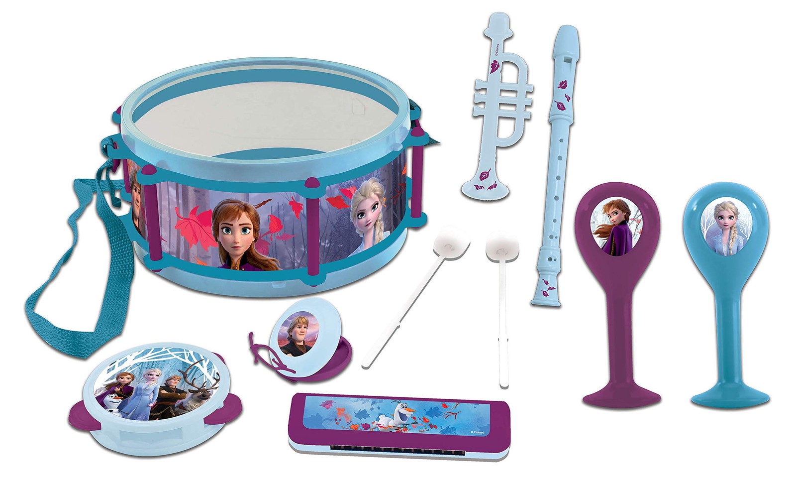 Lexibook K360FZ Disney Frozen Elsa Anna Toy Set of 7 Music Instruments Drum M 10690₽