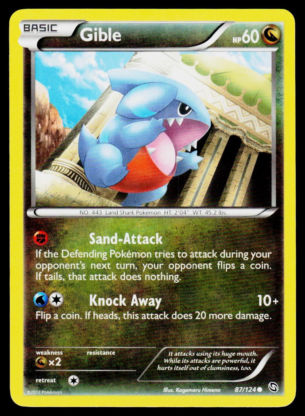 Gible 87/124 Common Dragons Exalted Pokemon LP