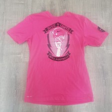 Nike Dri-Fit Short Sleeve Rise & Unite Graphic Football T-Shirt Pink Womens M