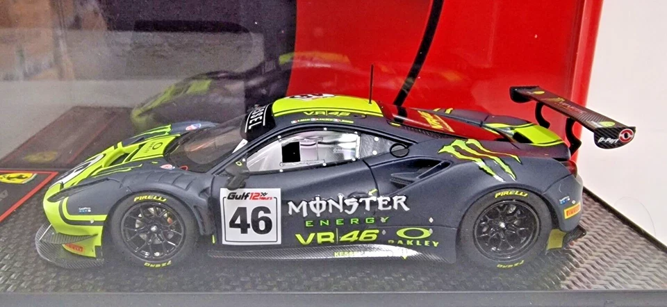 MODELLINO AUTO 1:43 BBR FERRARI 488 GT3 VALENTINO ROSSI TEAM KESSEL RACING 2021 - Immagine 4 di 4