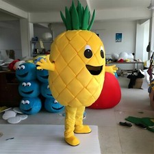 Advertising Pineapple Mascot Costume Party Fancy Dress Outfit Adult size Cosplay