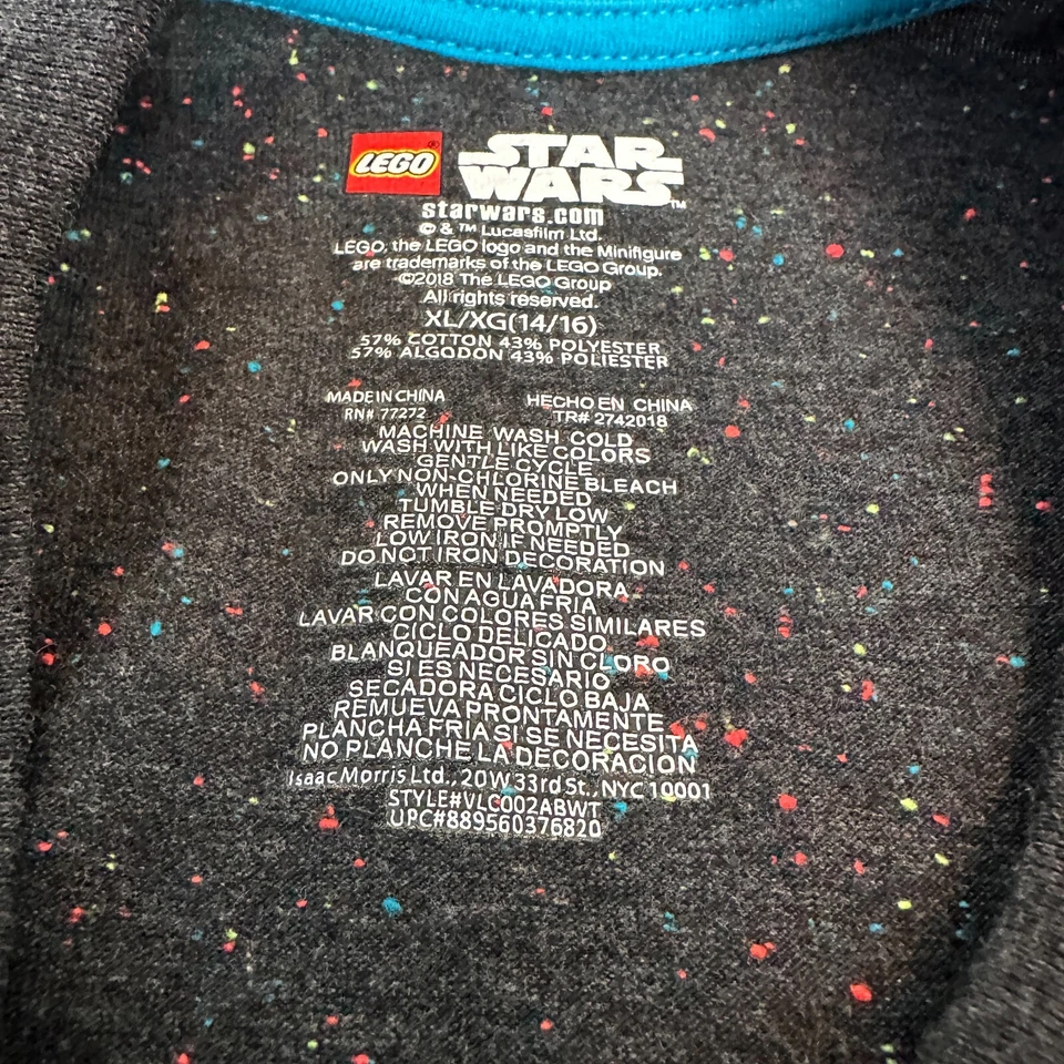 Lego Star Wars Darth Vader Storm Trooper Camiseta Manga Larga Talla XL 14-16 Lado Oscuro Foto 4 de 4