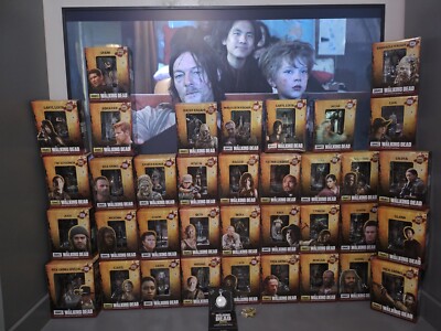 AMC Eaglemoss Walking Dead Brand New  Complete Set With 36 Models, Watch/Badge