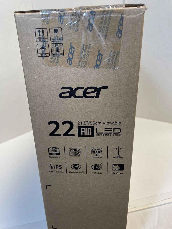 Acer SB220Q 21.5 in FHD Ultra Slim Frameless IPS Led Monitor Black ND - Image 4 of 4