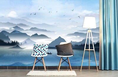 3D Mountains Lakes G5698 Wallpaper Wall Murals Removable Self-adhesive Erin
