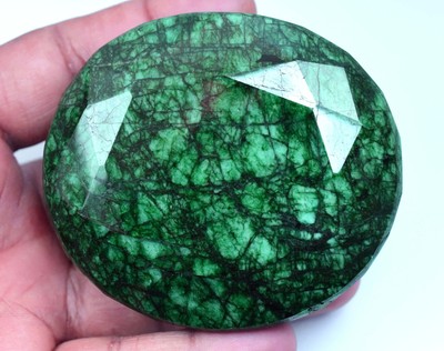 1327.5 CT Natürlich Riesiges Grün Sambianischer Smaragd Agl Zertifiziert Museum