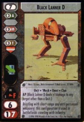 1x  Black Lanner D - R Ungraded Crusade - Battletech