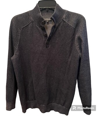 Express Sweater Express Dark  Gray Sweater Postmark Size M . B 3