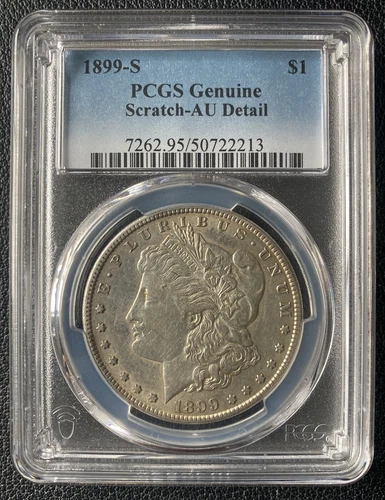 1899 S Morgan Silver Dollar $1 PCGS AU Details (213)