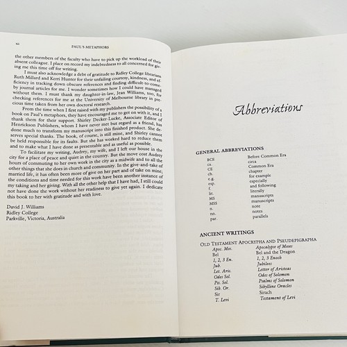 Paul’s Metaphors: Their Context and Character by David J. Williams Hardcover - Picture 6 of 17