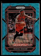 2022-23 PRIZM MONOPOLY BLUE TEAL WAVE 82 Pascal Siakam - Toronto Raptors