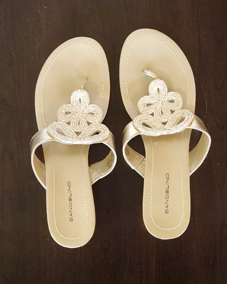 Bandolino white best sale sandals