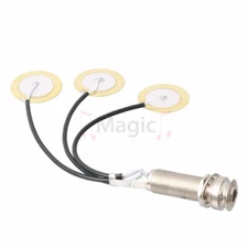 Stick Patch Pickup w/ 6.35mm end pin jack for Thumb Piano Kalimba