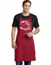 I Like My Butt Rubbed and my Pork Pulled Apron - Great Gift - Commercial Grade