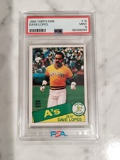 1985 Topps Mini Dave Lopes PSA 9 Pop 5 None Higher