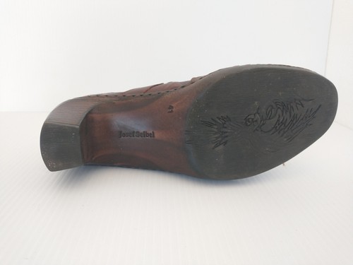 Women's Josef Seibel Clogs Booties Shoes Size 41 EU US 10.5 Brown Leather Buckle - Picture 8 of 15