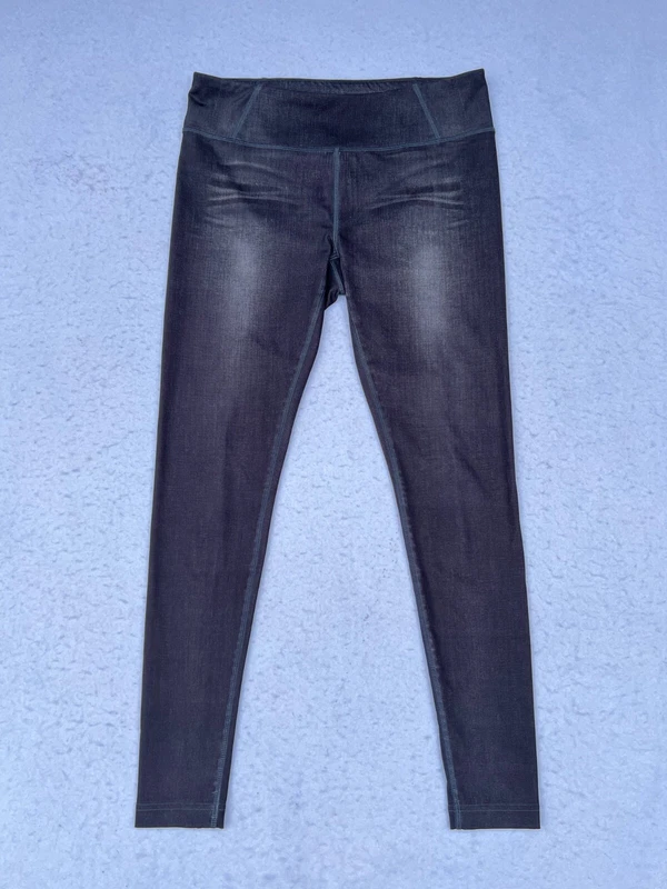 lole dark jean look yoga athletic wicking leggings