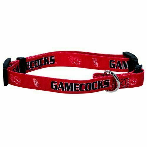 NEW! SOUTH CAROLINA GAMECOCKS DOG COLLAR ADJUSTABLE NYLON LICENSED