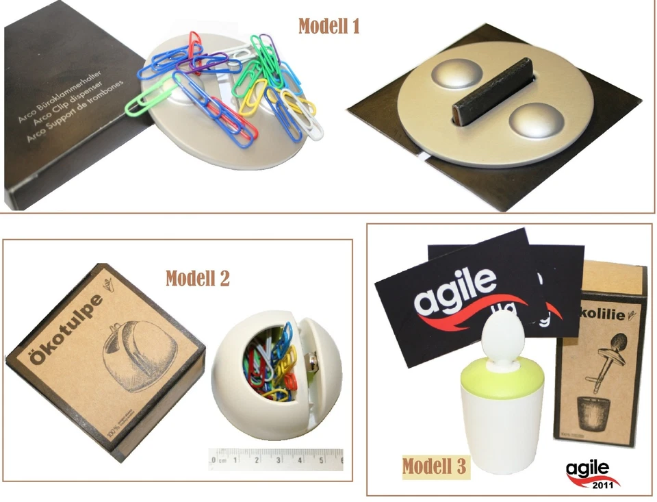 ARCO/ Büroklammer Magnethalter Magnetablage Memohalter Papierhalter Kartenhalter