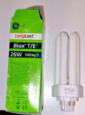 GE LongLast Biax T/E 26W GX24q-3 3er-Pack