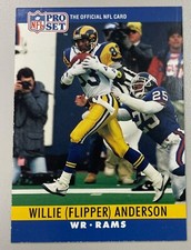 1990 NFL PRO SET WILLIAM (FLIPPER) ANDERSON Los Angeles Rams CARD #162