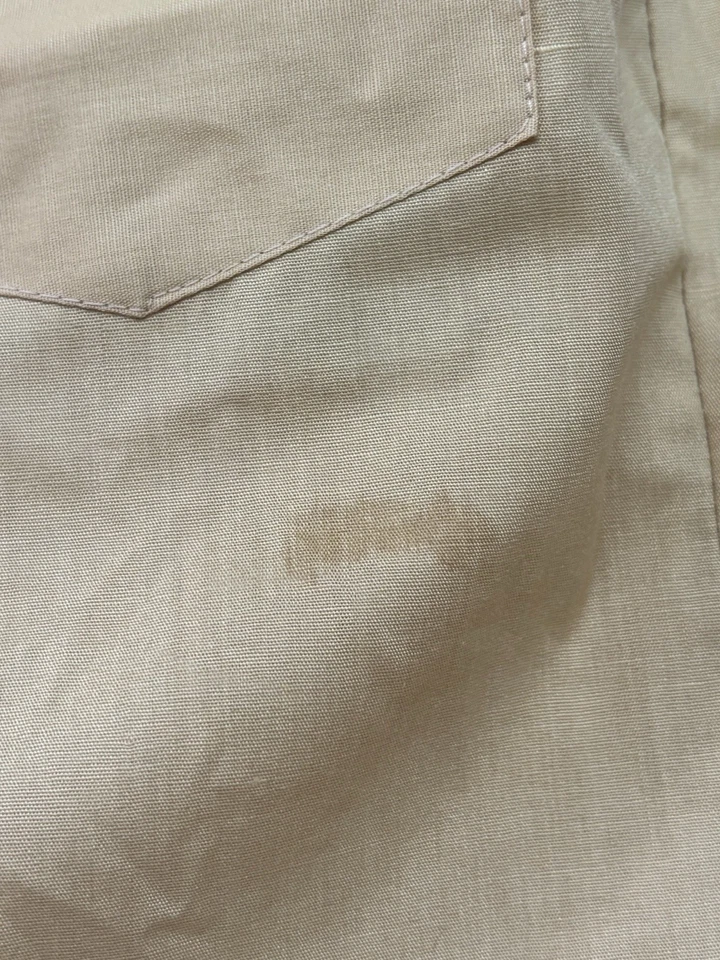 Camisa vintage años 60 Town Craft Perm-Prest niños talla 10 talla 10 manga corta dorada Foto 4 de 4