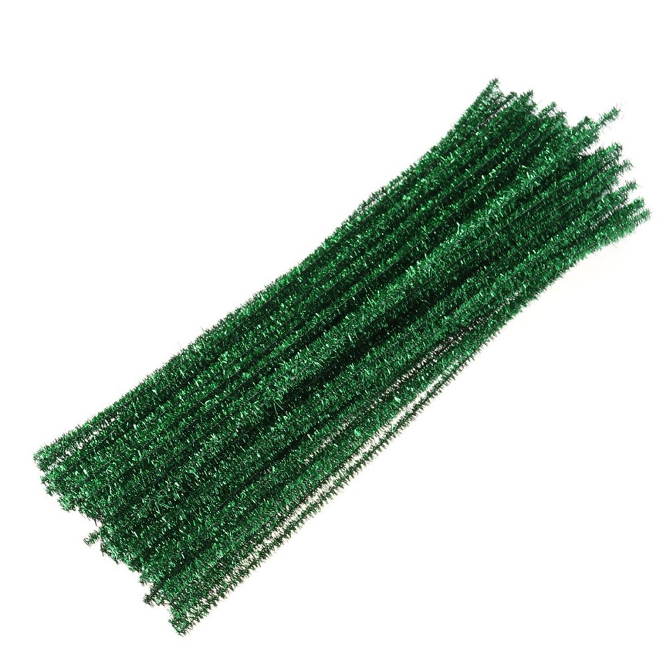 100 Pcs Ornaments Small Tree Decorations Twisted Stems Fuzzy Wire ...