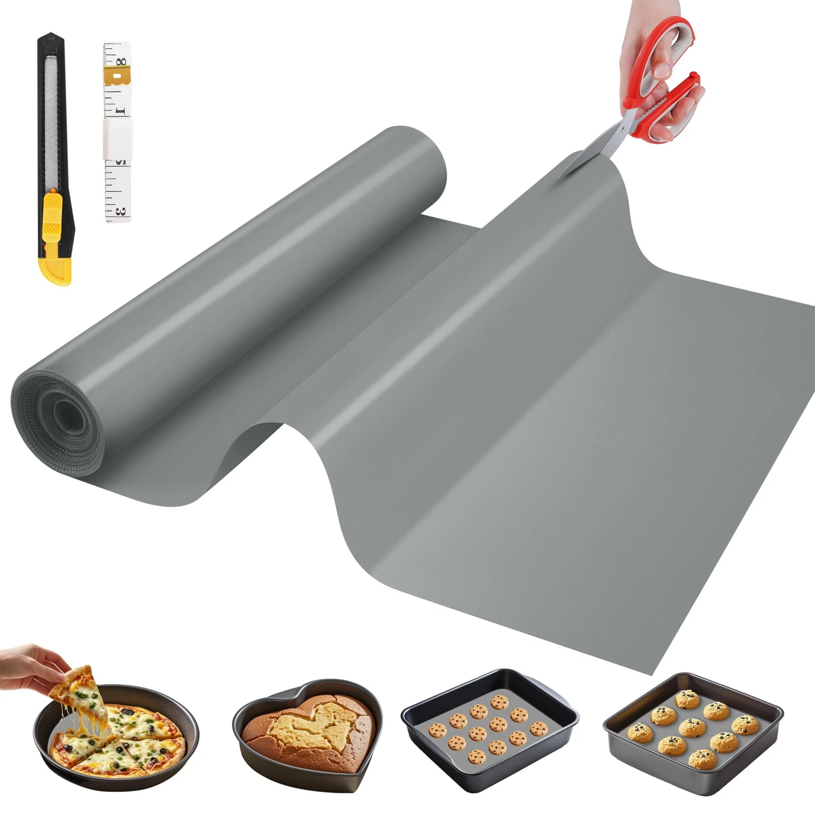 Silicone Baking Mat, 12 IN x 6 FT Free Cutting Baking Sheet, Non-Stick Reusab...
Opens in a new wind