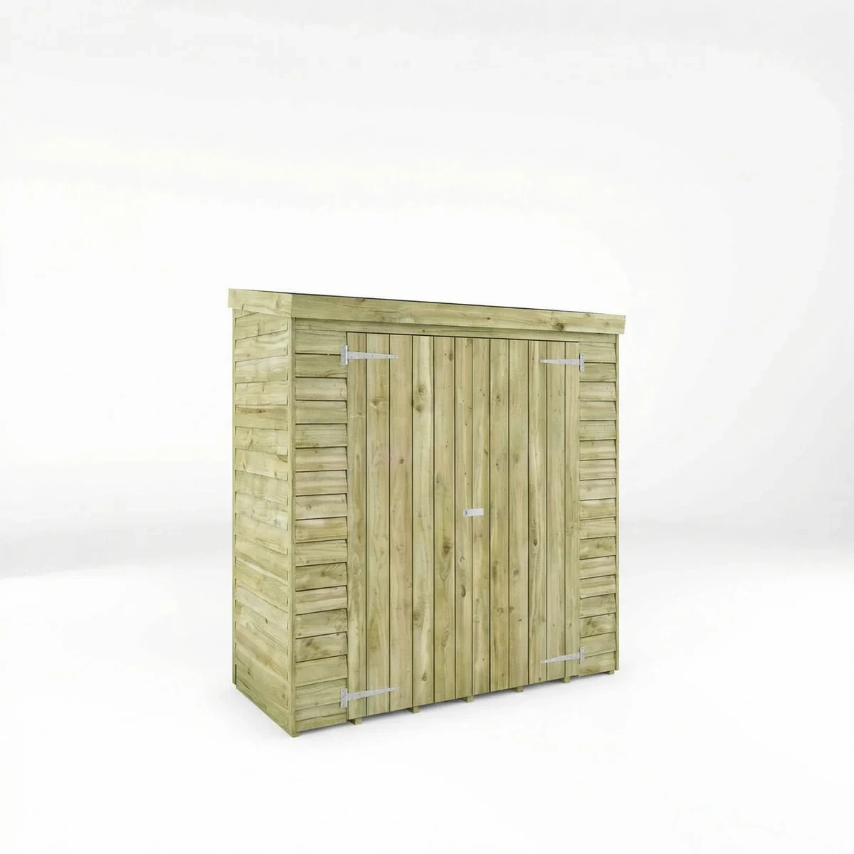 6 x 2'6 Wooden Garden Shed Bike Storage Overlap Double Door Pent 6ft 2'6ft