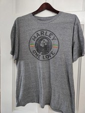 Bob Marley One Love Graphic Zion Rootswear Men's T-Shirt Size XL