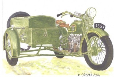 Choroszy V07 HEAVY MOTORCYCLE M111 SOKOL(FALCON) w/ side car/ammo 1/35 resin kit