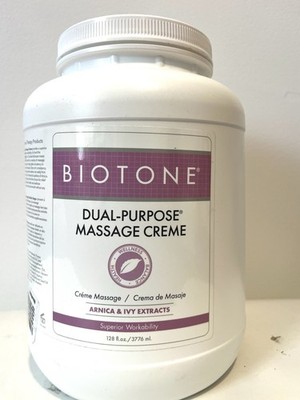 BIOTONE Dual-Purpose Massage Crème with Arnica and Ivy Extracts. (128 Fl Oz)