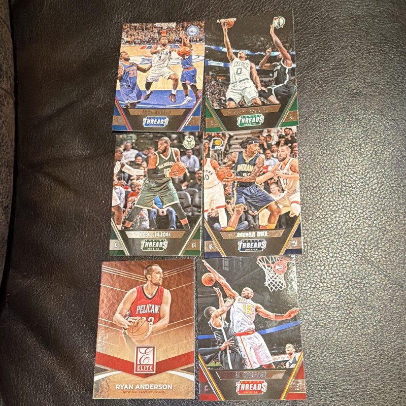 Panini Threads NBA 2015-16 Tony Wroten Bradley Monroe Hill Anderson 6-Card Lot