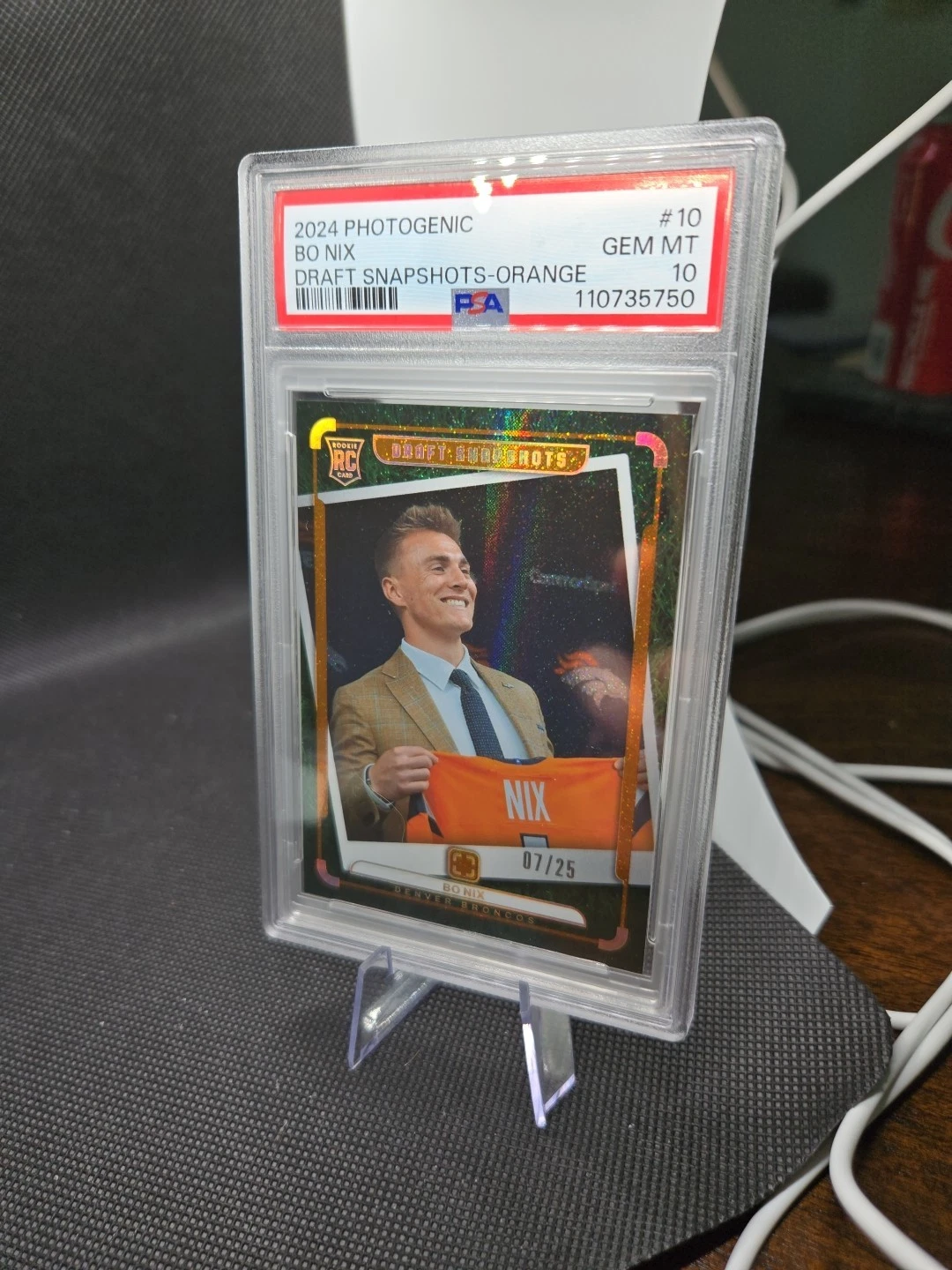 Bo Nix Panini Photogenic Draft Snapshots #10 Orange