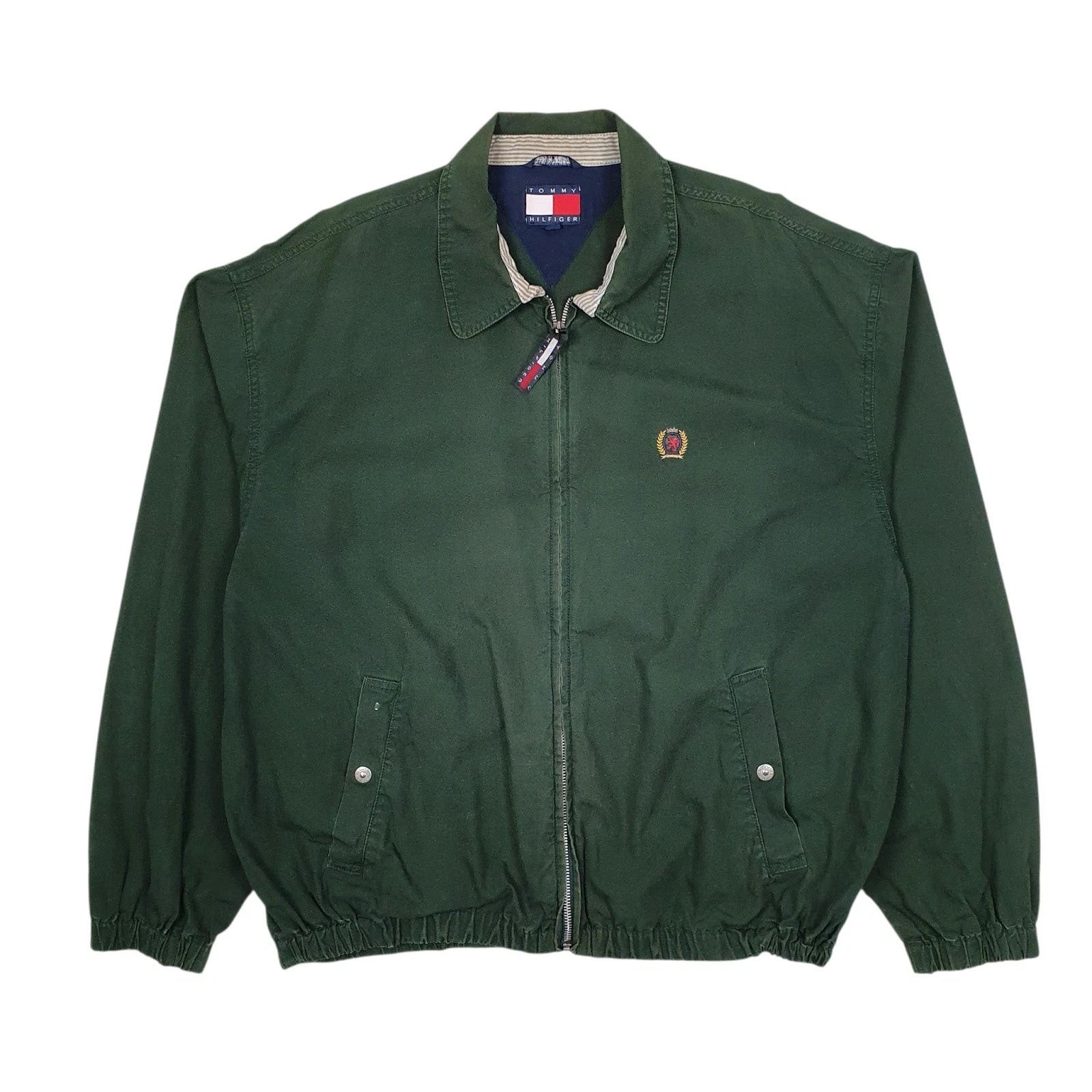 TOMMY HILFIGER Harrington Jacket Coat Vintage 90s Bomber Windbreaker Mens XL
