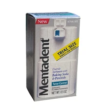 SEALED VTG MENTADENT Tartar Control Baking Soda & Peroxide Trial Size .5oz 11z