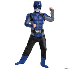 Disguise Blue Ranger Beast Morpher Boys' Muscle Costume, M 7-8 