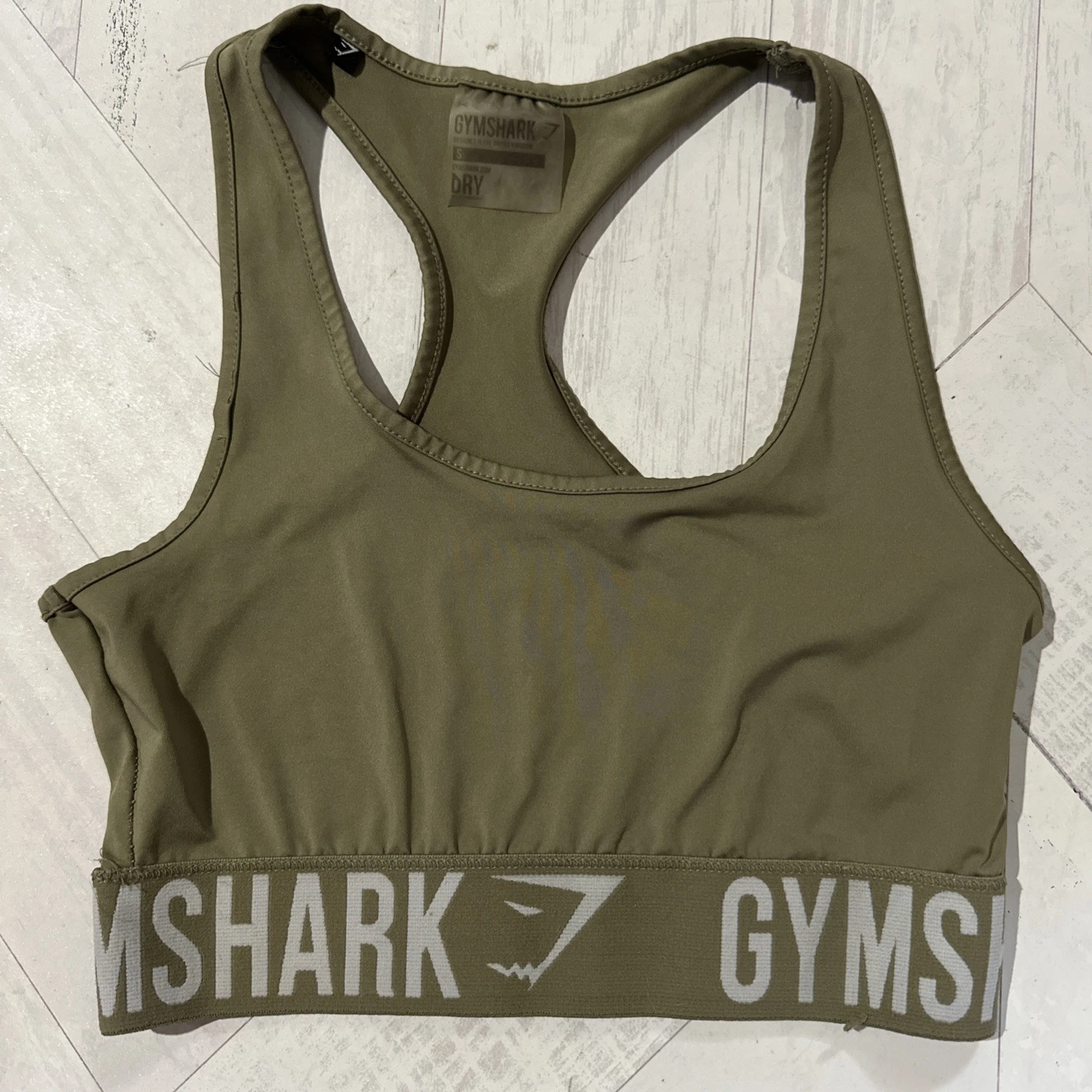 gymshark olive tank-bra