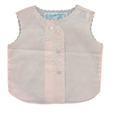 NWOT Vintage A Little Angel Diaper Shirt Girl Birth To 3 Months Embroidered USA