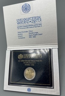 2 EURO VATICAN 2022 PAPE PAUL VI COMMEMORATIVE NEUF BU
