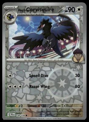 Hop's Corvisquire SV09: Journey Together #134/159 Reverse Holo NM