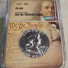 1957 ~ FRANKLIN HALF DOLLAR ~ NGC PF68 (We The People LABEL)