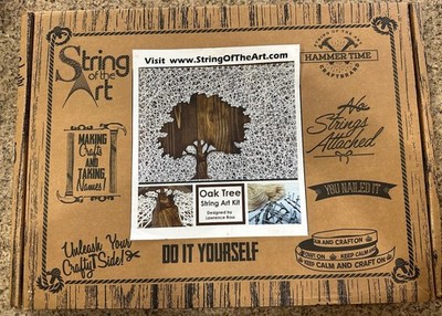 Oak Tree String Art Kit Craft String Of The Art Nails Already Started USA Made