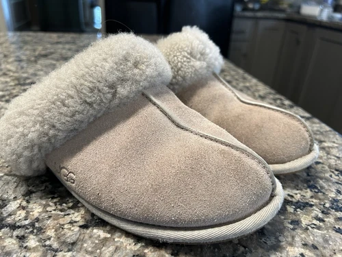 UGG Scuffette II Pantofole 1106872 Grigio Scamosciato Foderato Shearling Mule Donna Taglia 6