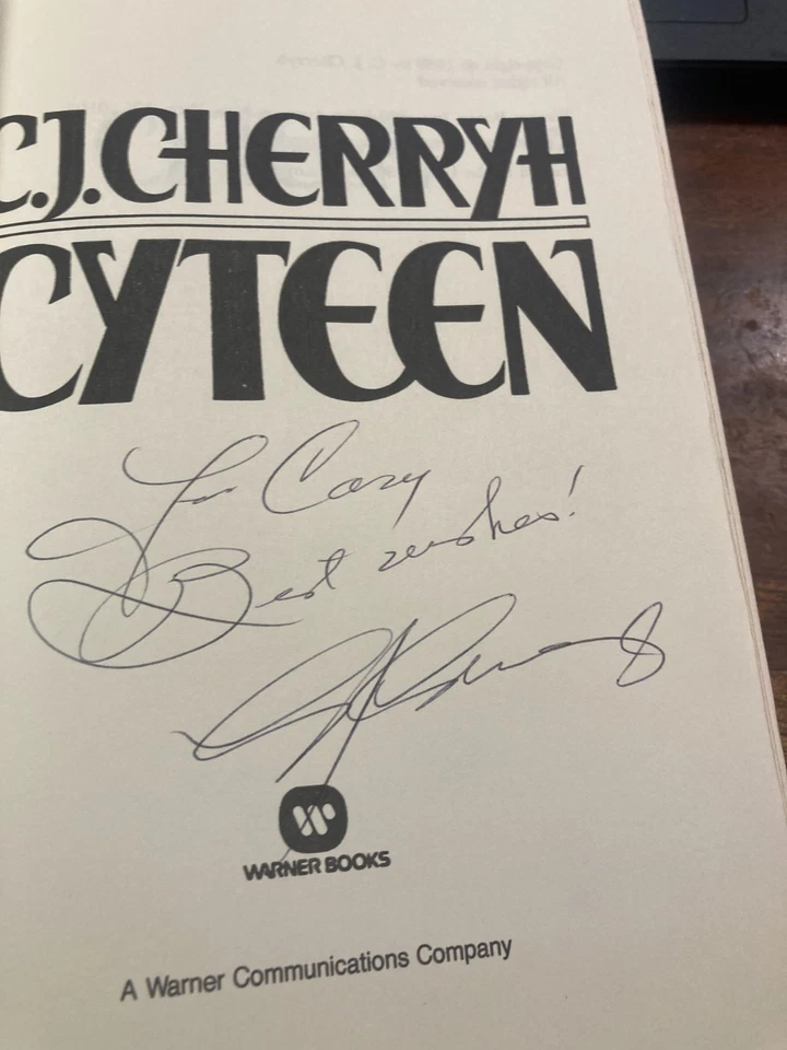 CYTEEN ~ C. J. Cherryh 1988 BCE Hardcover / DJ  Sci-Fi / Fantasy - SIGNED - Image 2 of 4