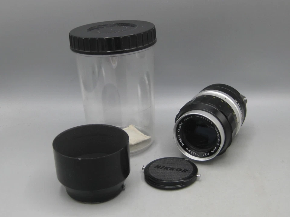 Vtg Nikkor Q f=135mm 1:3.5 Auto Camera Lens w/Caps & Case Nikon Mount Nice! - Image 2 of 4