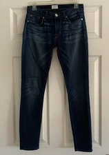 Hudson Jeans Womens 27 Blue Dark Wash Slim Straight Stretch  RN 107906