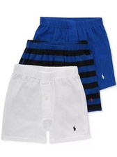 Polo Ralph Lauren Mens 3 Pack Classic Stretch Knit Boxers 100 Cotton Size Large