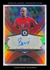 Juan Sebastian Veron | 2024-25 Select PL | Silver Auto | Argentina Soccer