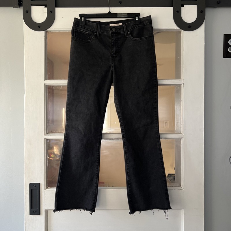 Levi’s 315 Shaping Bootcut Jeans Women’s 30 Inseam 27 Charcoal Black Distressed